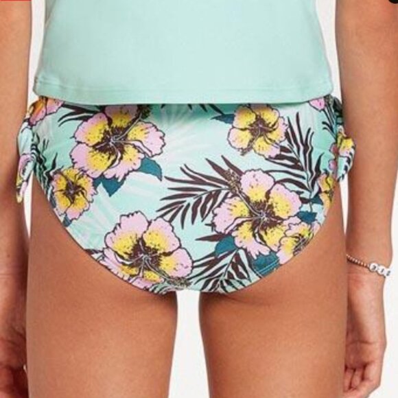 NEW Volcom Waveback Floral Hibiscus Girls Bikini Bottoms - Picture 2 of 2